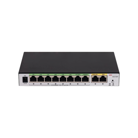 DS-3WG210GP-SI - Router Gigabit PoE+ / Ideal para Access Point (AP) / 8 Puertos Gigabit PoE+ / 2 Puertos WAN / Hasta 200 clientes