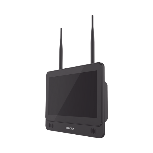 NVR 4 Megapixel / Pantalla LCD 11.6 / 4 canales IP / 1 Bahía de Disco Duro / 2 Antenas Wi-Fi / Salida de Vídeo Full HD