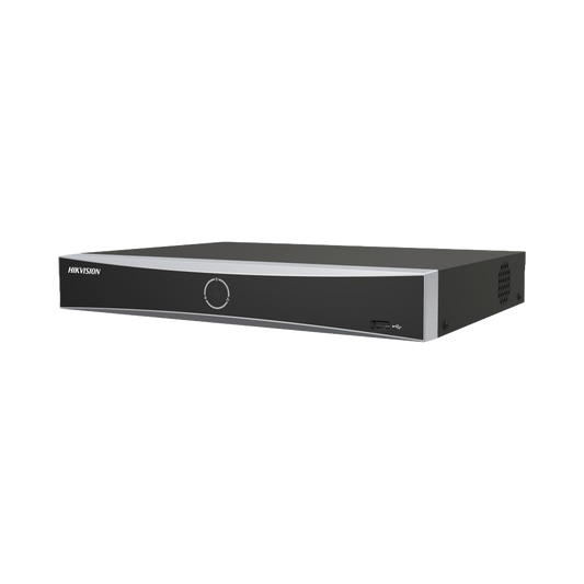 DS-7608NXI-K1/8P(D) NVR 12 Megapíxel (4K) / 8 canales IP / 8 Puertos PoE+ / Reconocimiento Facial / AcuSense (Evita Falsas Alarmas) / 1 Bahías de Disco Duro / HDMI en 4K / 300 Metros PoE Modo Extendido