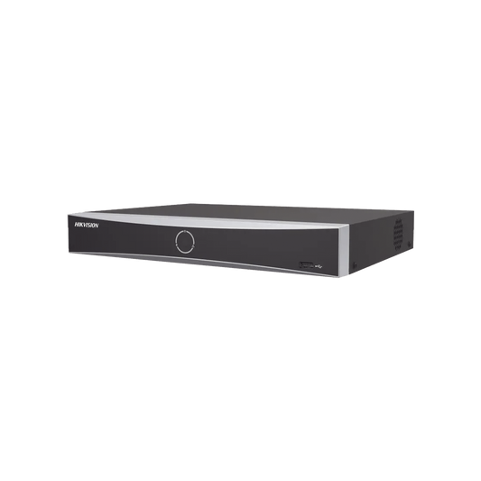 DS-7608NXI-K1(B) NVR 12 Megapíxel (4K) / 8 canales IP / AcuSense (Evita Falsas Alarmas)  / Reconocimiento Facial / 1 Bahía de Disco Duro / HDMI en 4K / Sin Puertos PoE