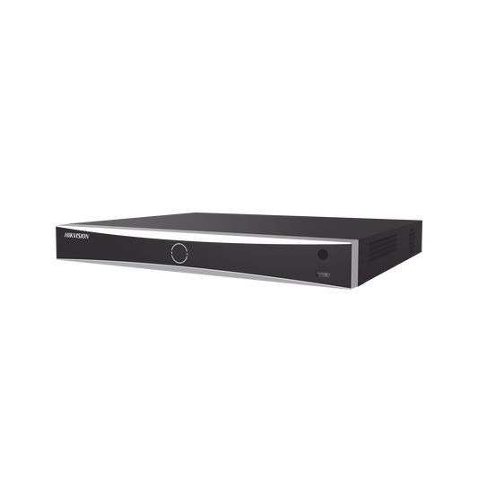 DS-7616NXI-K2/16P NVR 12 Megapixel (4K) / 16 Canales IP / 16 Puertos PoE+ / Reconocimiento Facial / AcuSense (Evita Falsas Alarmas) / 2 Bahías de Disco Duro / Switch PoE 300 mts / HDMI en 4K / Alarmas I/O / 300 Metros PoE Modo Extendido