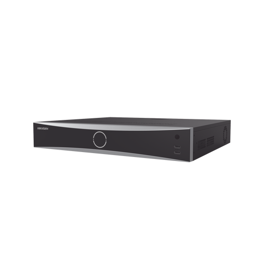 DS-7716NXI-K4/16P NVR 12 Megapixel (4K) / 16 canales IP / 16 Puertos PoE+ / AcuSense (Evita Falsas Alarmas) / Reconocimiento Facial / 4 Bahías de Disco Duro / Switch PoE 300 mts  / HDMI en 4K / Alarmas I/O