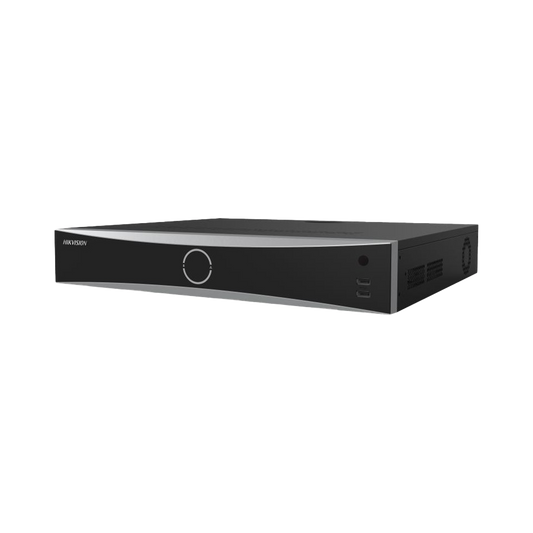 DS-7732NXI-K4/16P(D) NVR 12 Megapixel (4K) / 32 canales IP / 16 Puertos PoE+ / Reconocimiento Facial / AcuSense (Evita Falsas Alarmas) / 4 Bahías de Disco Duro / Switch PoE 300 mts / HDMI en 4K / Alarmas I/O