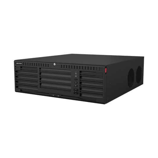 DS-9632NI-M16 - [Doble Poder de Decodificación] NVR 32 Megapixel (8K) / 32 Canales IP / AcuSense / ANPR / Conteo de Personas / Heat Map / 16 Bahías de Disco Duro / Soporta RAID con Hot Swap / 2 HDMI en 8K / Soporta POS / Alarmas I/O / Smart Search