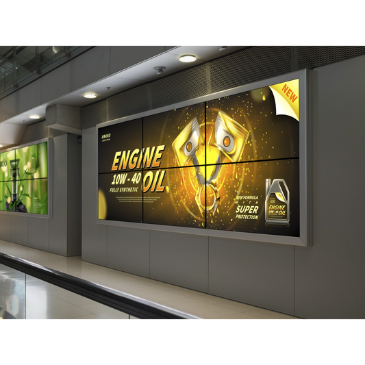 Kit Videowall Comercial 3X2 / Incluye 6 Pantallas 55 / 2 Controladores de 2 Entradas HDMI / Base de Pared