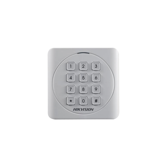 DS-K1801EK Lector de Tarjetas PROX EM y Contraseñas / Exterior IP65 / Wiegand / Compatible con Cualquier Panel / PEQUEÑO y ESTETICO