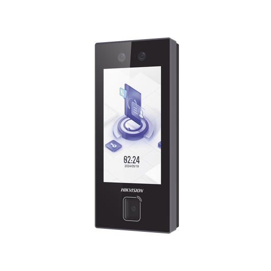 DS-K1T344MBWX-QRE1 Terminal Facial Min Moe con LECTOR DE QRs FISICO Ultra Rápido  y Tarjetas MIFARE / 3000 Rostros / Pantalla 4.5 / Administrable en la Nube con HikConnect Teams  / Exterior IP65  / PoE / WiFi