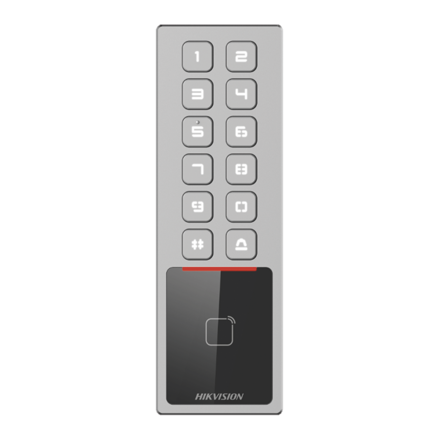 DS-K1T805MX Teclado Exterior Antivandálico IP65 & IK08 / Administrable en la Nube / Alta y Baja de Passwords Remotamente con Horarios / Acceso por PIN o Tarjeta MIFARE