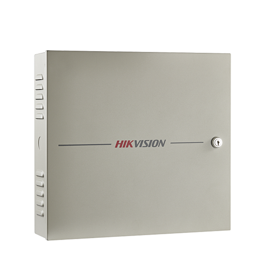 DS-K2601T Controlador de Acceso 1 Puerta / 2 Lectores de Huella o tarjeta / Integración con cámaras / 100,000 Tarjetas / Incluye Gabinete y Fuente de Alimentación 12Vcc/4A / Software GRATUITO