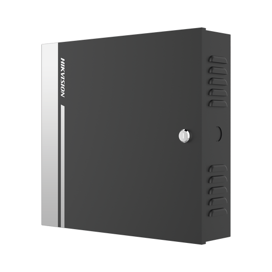 DS-K2814 - Controlador de Acceso para 4 Puertas y 8 Lectores RS485 o 4 Wiegand / Incluye Gabinete y Fuente de Alimentación 12Vcc/8A / Soporta Batería de Respaldo /  Wiegand y RS-485 / 10,000 Tarjetas