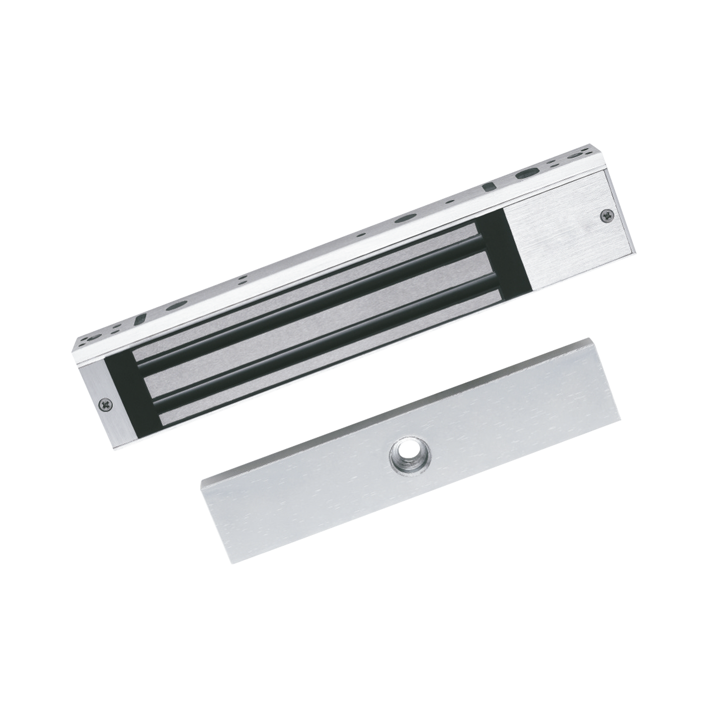 DS-K4H258S Chapa Magnética de 617 Lbs (280 Kg) / Montaje en Puerta Normal o de Vidrio / Certificado CE /  Uso en Interior / Indicador LED / Magnetismo Anti-residual