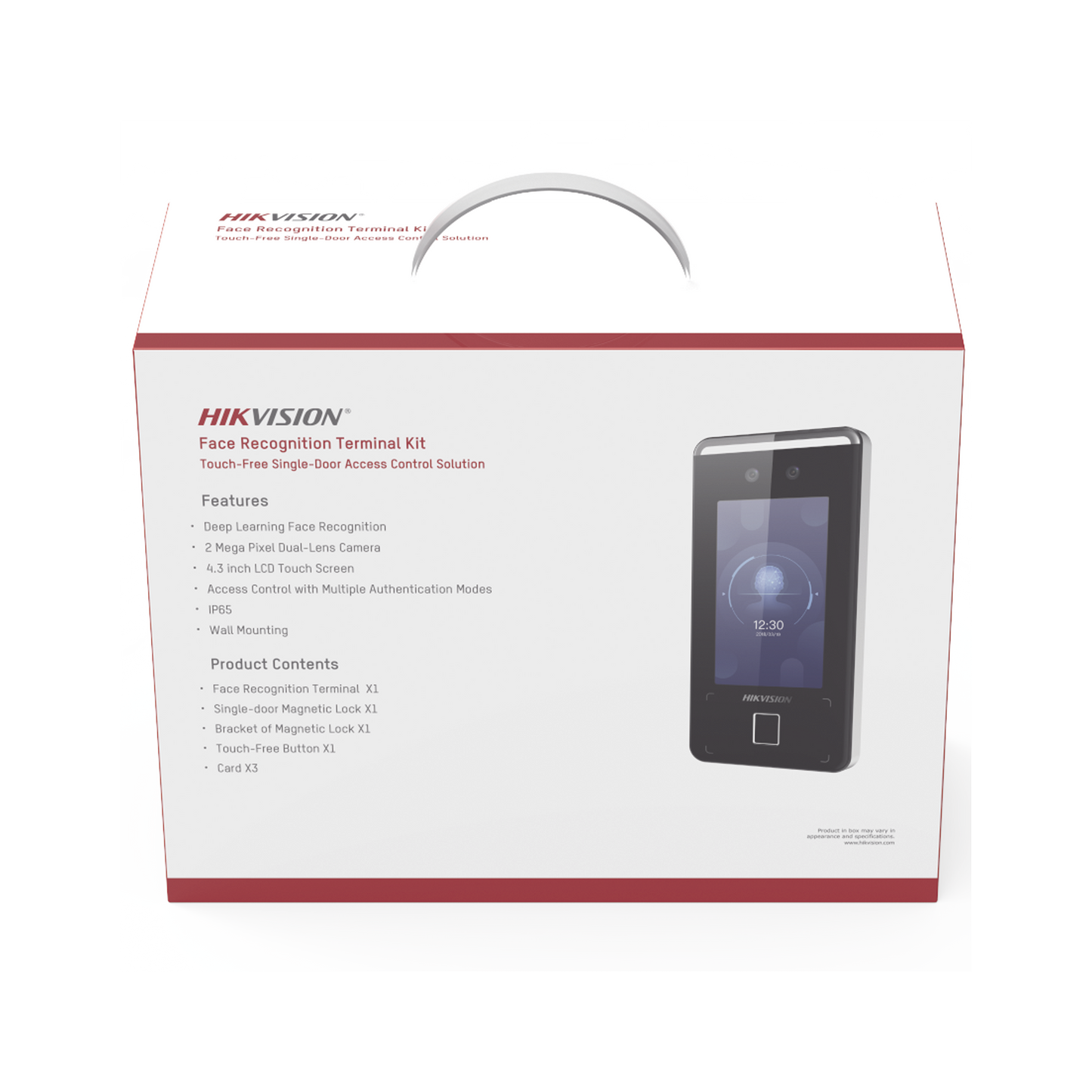 DS-KAS541 Kit de Control de Acceso TODO INCLUIDO con Lector de Rostros, QRs , Tarjetas y Huellas / 3,000 Rostros / Compatible con App Hik-Connect / Videoportero / Incluye Electroimán  Botón de Salida y Montajes Z y L para imán