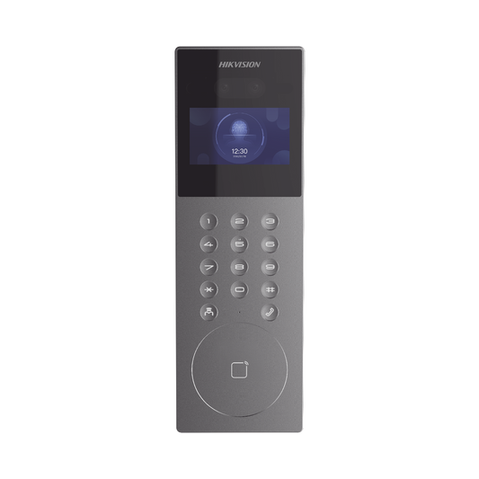 DS-KD9203-E6 Videoportero IP Multiapartamento con Reconocimiento Facial / Llamada a App HikConnect (requiere monitor) / Protección IP65 / Apertura por Rostro, Tarjeta o App