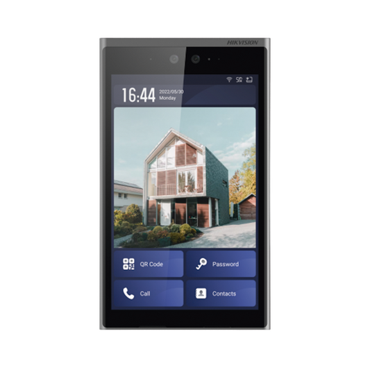 DS-KD9633-WBE6 - Frente de Calle IP 2 Megapixel (1080p) / Multiapartamento / Pantalla 10.1" Touch Screen / Reconocimiento Facial / Android / IP65 / IK07 / Soporta Modulo de Botones y Huella (por Separado)