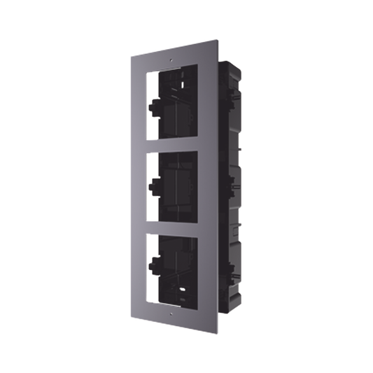 DS-KD-ACF3 Base de 3 Espacios para EMPOTRAR Módulos de Videoporteros Hikvision
