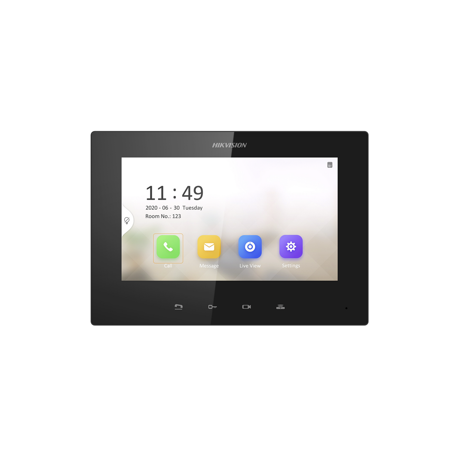 DS-KH6320-LE1(B) Monitor IP Lite TOUCH 7 para Videoportero IP / Vídeo en Vivo / PoE Estándar / Apertura Remota / Llamada Entre Monitores / Audio de dos vías