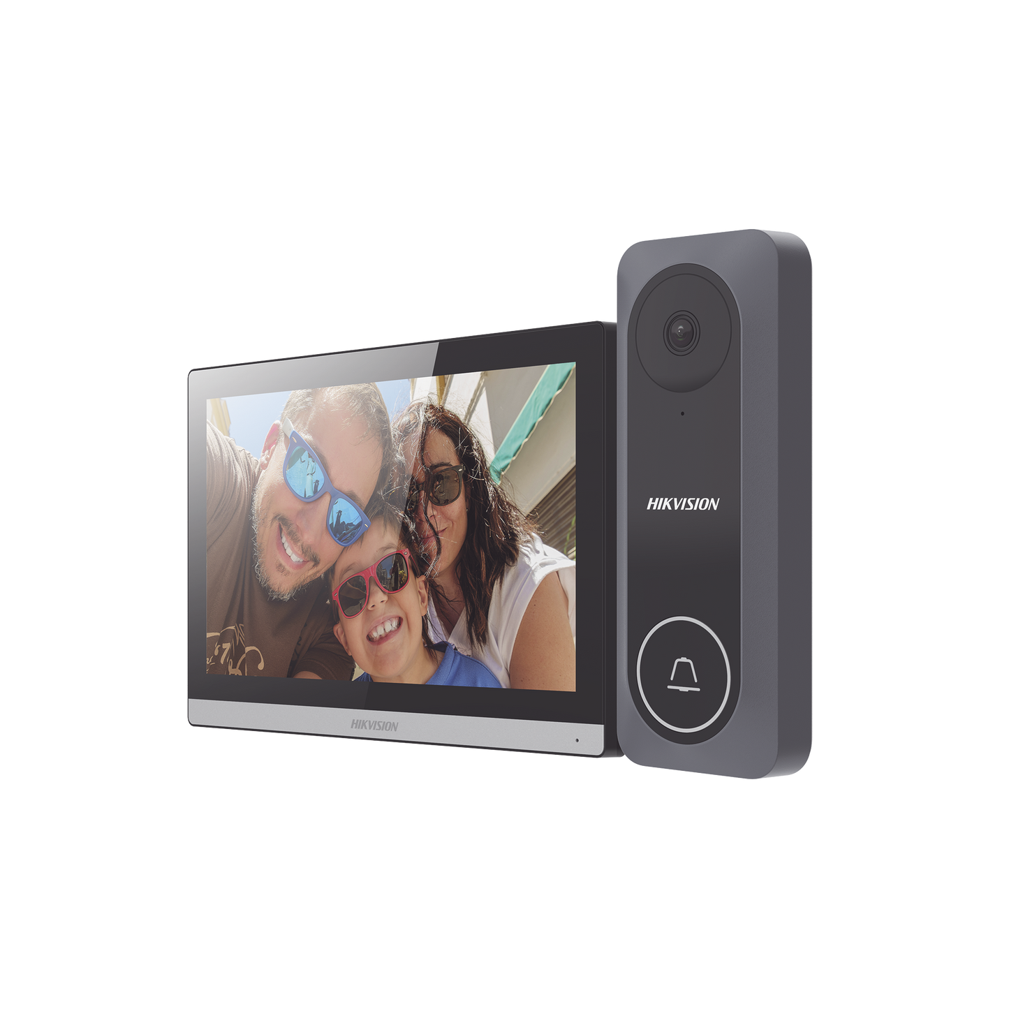 DS-KIS312-P Kit de Videoportero Hibrido TurboHD con Pantalla LCD touch de 7 Wi-Fi / Frente de Calle para Exterior de Policarbonato / 720p (1 Megapíxel )130° de Visión (Gran Angular) / Llamada a App Hik-Connect