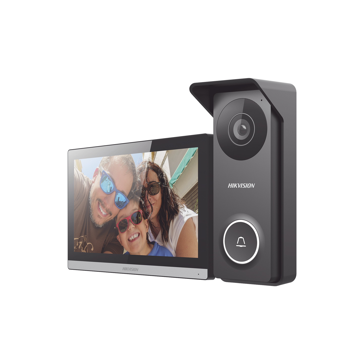 DS-KIS313-P Kit de Videoportero Hibrido TurboHD con Pantalla LCD touch de 7 Wi-Fi / Frente de Calle para Exterior Metalico / 720p (1 Megapíxel )117° de Visión (Gran Angular) / Llamada a App Hik-Connect