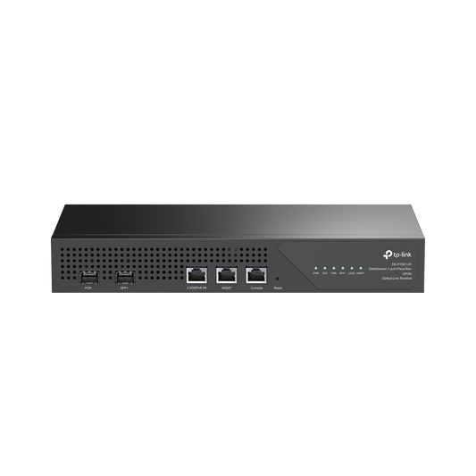 DS-P7001-01 - Delta Stream - OLT de 1 puerto GPON / Conexión de hasta 128 ONUs / 1 Puerto 2.5 Gigabit RJ45 Uplink PoE/  1 Puertos SFP+ Uplink / Fuentes Redundantes AC- PoE at / Administración desde la nube (DPMS)