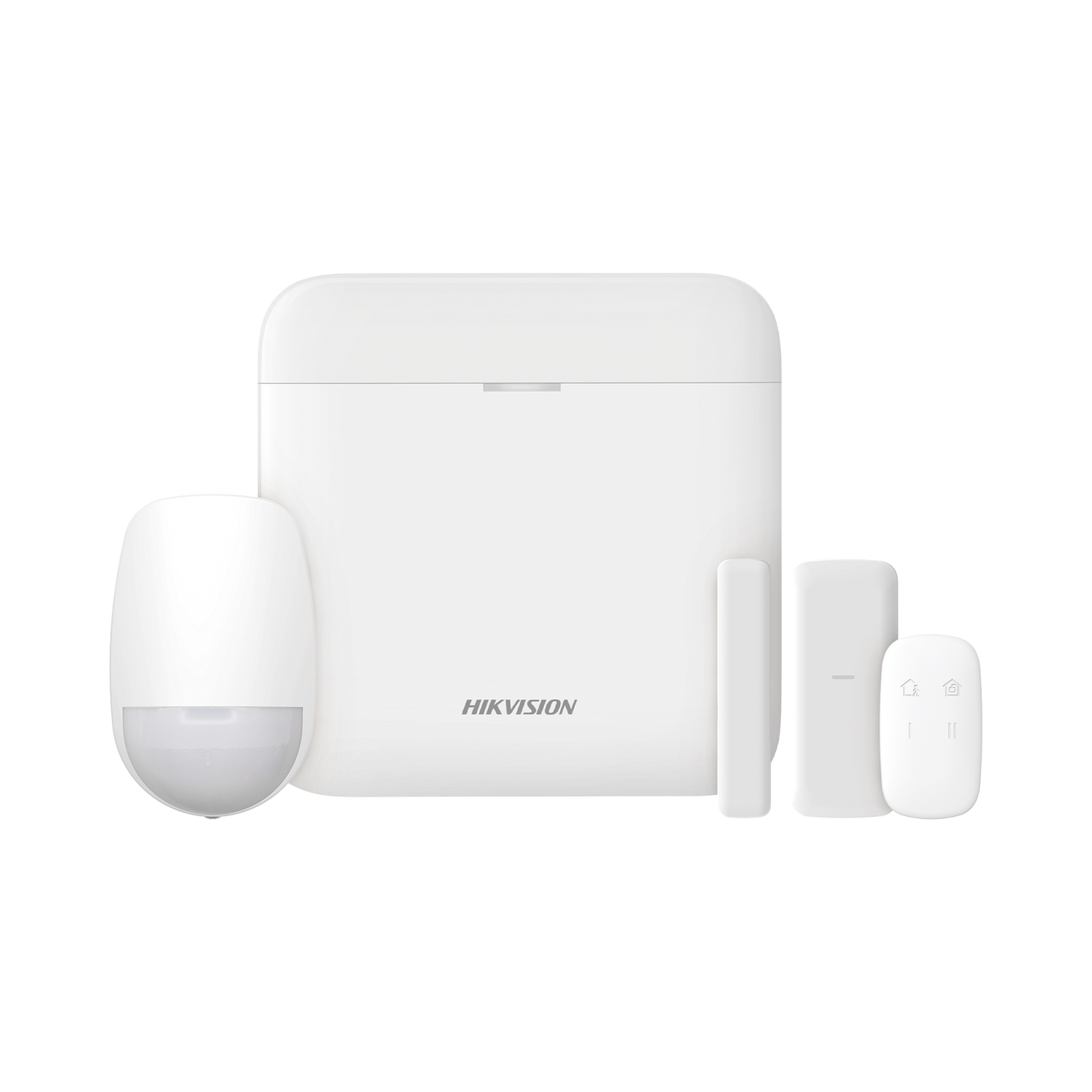 DS-PWA48-KS-SLIM (AX PRO) KIT de Alarma AX PRO con GSM (3G/4G) / Incluye: 1 Hub con bateria de respaldo / 1 Sensor PIR / 1 Contacto Magnético Slim / 1 Control Remoto / Wi-Fi / Compatible con Hik-Connect P2P