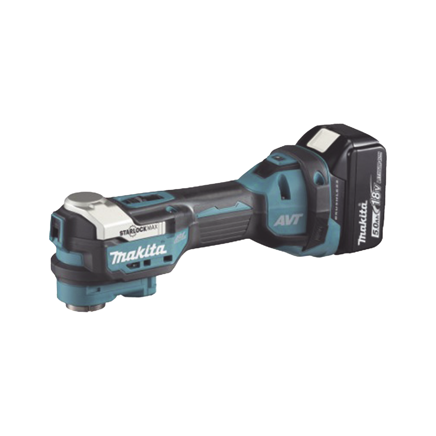 DTM-52-RTJX1 - Multiherramienta Oscilante Inalámbrica de 18V, incluye 2 Baterías  BL1850B de 5.0 A, Cargador DC18RC, Accesorios y Estuche Makpac
