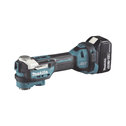DTM-52-RTJX1 - Multiherramienta Oscilante Inalámbrica de 18V, incluye 2 Baterías  BL1850B de 5.0 A, Cargador DC18RC, Accesorios y Estuche Makpac
