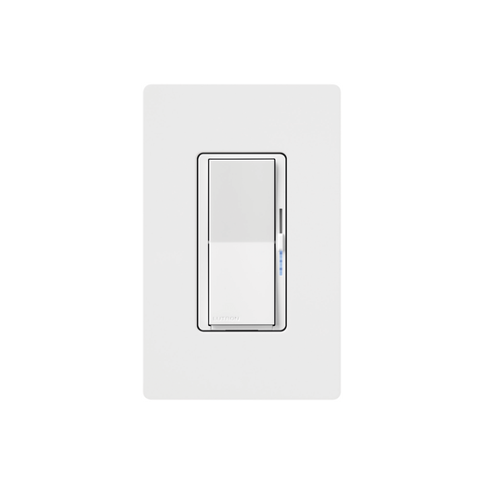 DVRF6LWH (Caseta Wireless) DIVA Atenuador de pared. Aumenta/Disminuye Intensidad de Iluminación.  No requiere cable neutro. 150W LED / 600W INC/HAL
