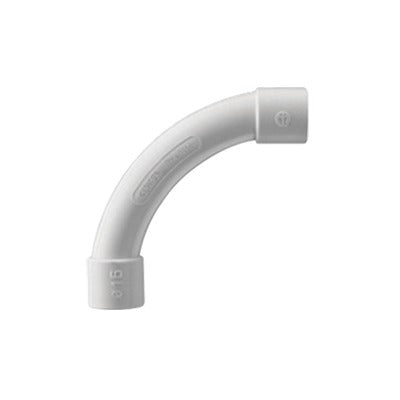 DX-40-120 - Curva de radio estrecho para tubería rígida, recomendado para cables de datos, PVC Auto-extinguible, de 20 mm