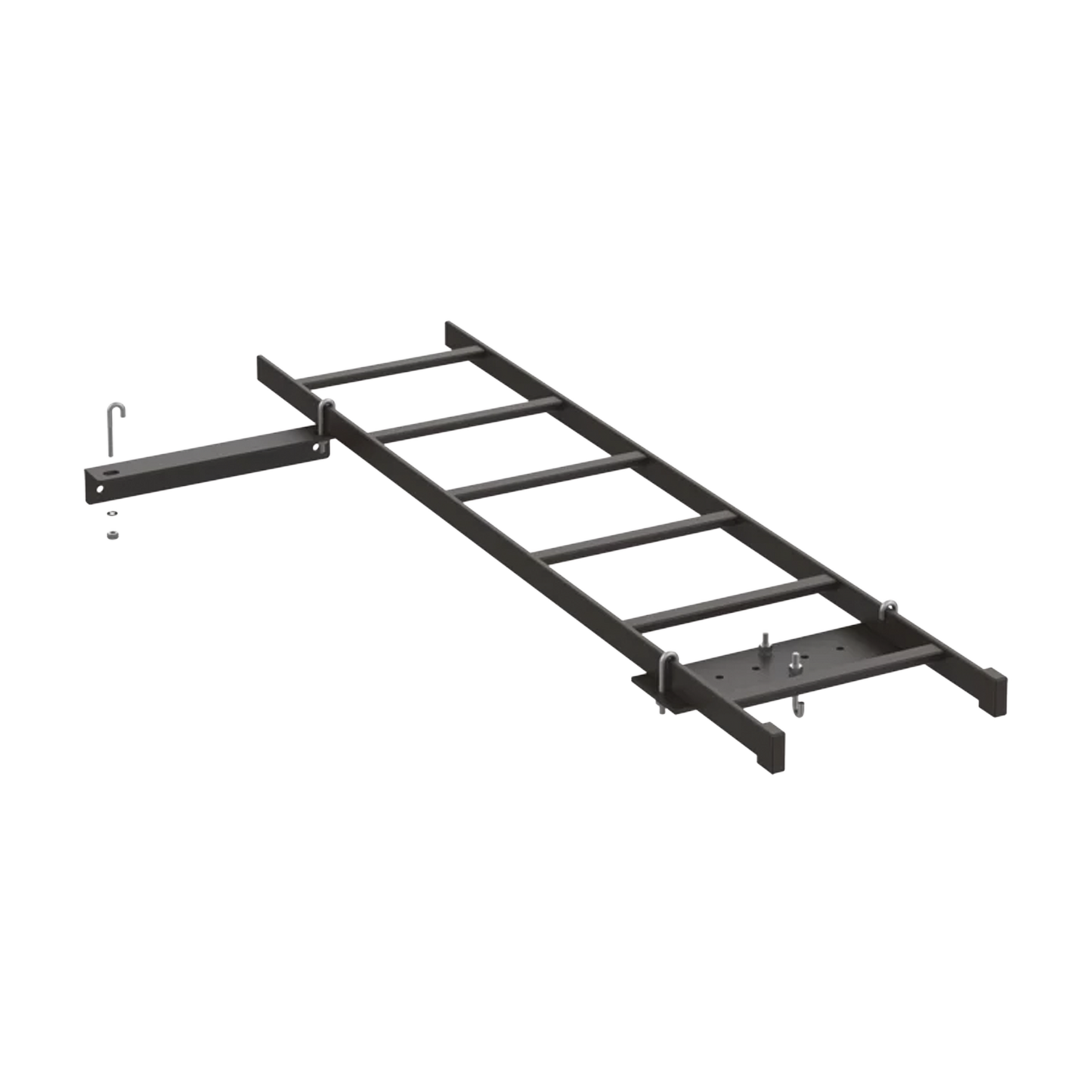 E45RUBKIT - Kit de Conexión de Rack a Pared, Con Escalerilla de 1.3 m de Largo y 12 in de Ancho, de Acero, Color Negro