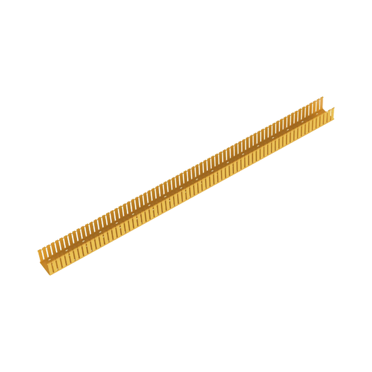 E4X4YL6 - Canaleta Ranurada de PVC sin Tapa, Fiber-Duct™, 4 in de Ancho, 4 in de Alto y 1828.8 mm de Largo, Color Amarillo