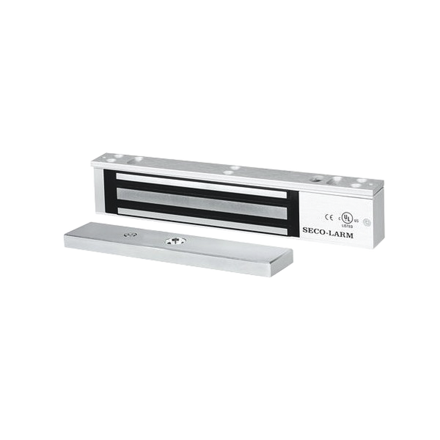 E941SA600PQ - Chapa Magnética 600 lbs con LED /  Sensor de Estado de Unión / Sin Magnetismo Residual / Uso Interior.