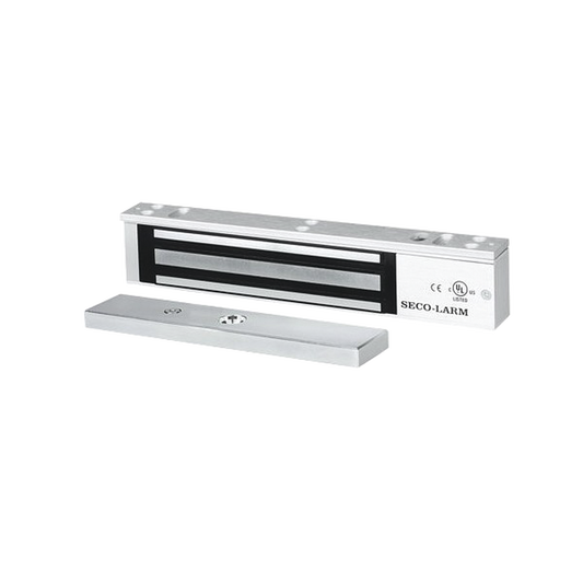 E941SA600PQ - Chapa Magnética 600 lbs con LED /  Sensor de Estado de Unión / Sin Magnetismo Residual / Uso Interior.