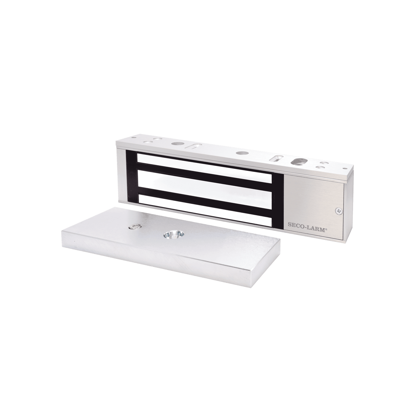 E941SB1K2PQ CERRADURA ELECTROMAGNETICA DE 600LB EN COLOR  NEGRO CON SENSOR DE ADHERENCIA Y LED DE STATUS