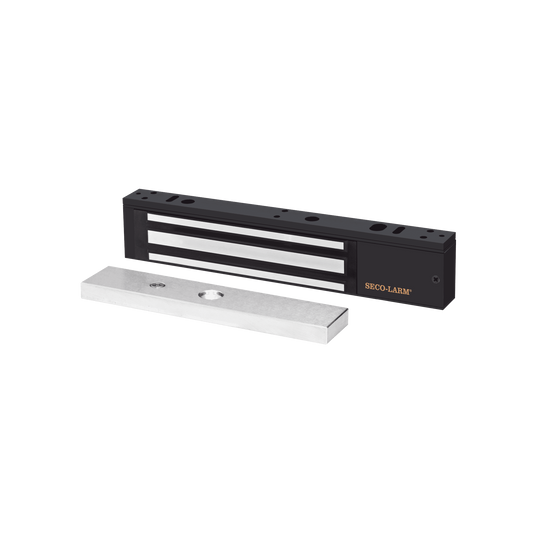 E-941SB-600PQ CERRADURA ELECTROMAGNETICA DE 600LB EN COLOR  NEGRO CON SENSOR DE ADHERENCIA Y LED DE STATUS