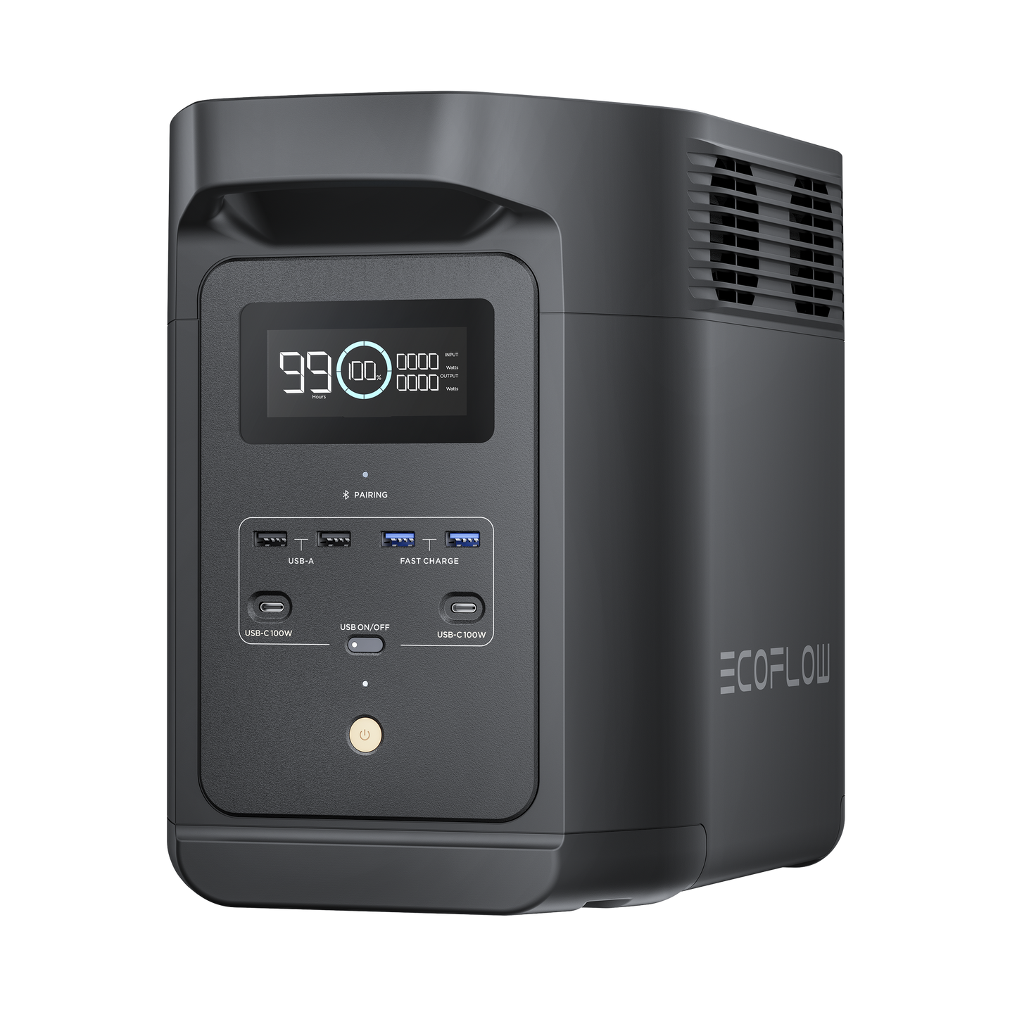 E980 - Estación de Energía Portátil de 980Wh Litio LFP / 10 Puertos AC 500 W (Max. 1000W) / 2 USB-C 100W / Cargador de Coche 10A a 12.6V / Conectividad WiFi y Bluetooth (App) / Carga Solar 500W Max.