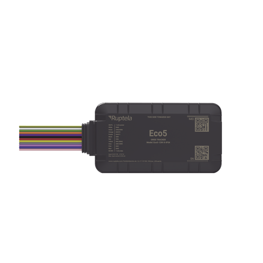 ECO5 - Dispositivo de Rastreo Vehicular / Conectividad LTE Cat1 y LTE-M / BLE 5.0 / GNSS U-blox / Carcasa IP54 / Batería Interna de Respaldo / Detecta Interferencias