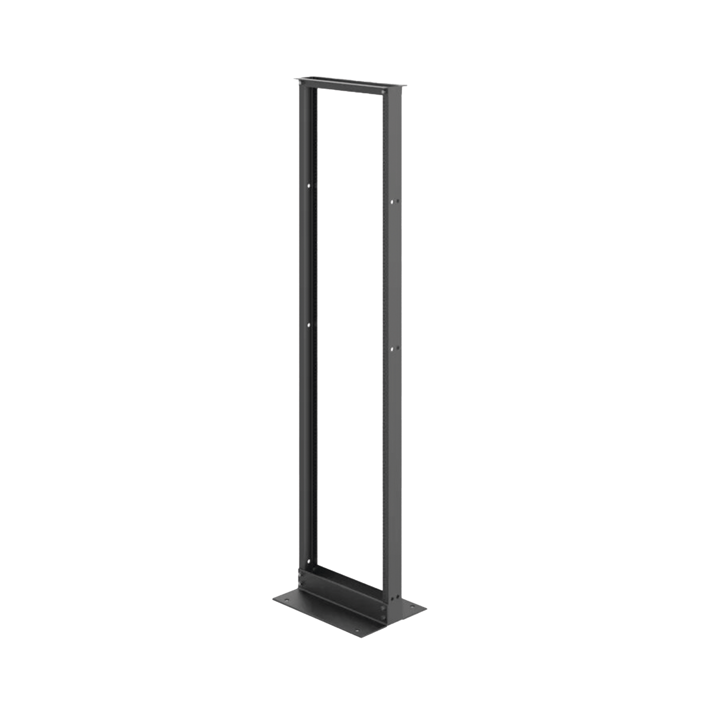 EDR19FM45U - Rack de Dos Postes Estándar de 19 in, Rieles Numerados y Roscados #12-24, Fabricado en Aluminio, 45 Unidades de Rack, Color Negro