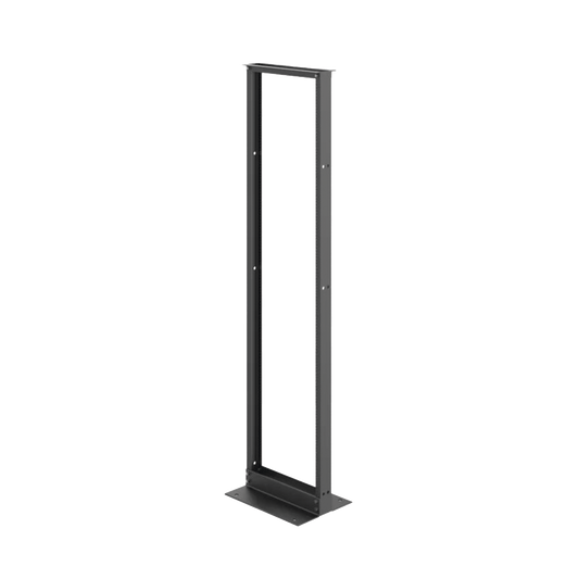 EDR19FM45U - Rack de Dos Postes Estándar de 19 in, Rieles Numerados y Roscados #12-24, Fabricado en Aluminio, 45 Unidades de Rack, Color Negro