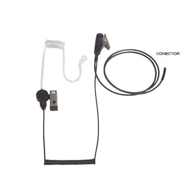 TXEHMAV2 - Micrófono - audífono de solapa con tubo acústico transparente para TC-500/ 518/ 600/ 610/ 700 y radios GP300/ PRO2150/ P110/ GP350/ SP-10/ PRO3150/ EP450/ EP350/ MAG ONE / R2 / DEP250 con tubo acústico de PU (material flexible)