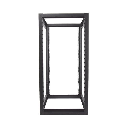 EI-QR-3224-R2 - Rack Estándar 19" de 4 Postes, Acero, 24 Unidades, Profundidad Ajustable.