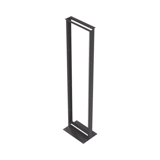 EIRL-5545 Rack de 2 Postes, Estándar 19, 45 Unidades, Fabricado en Acero, Base L para Anclar a Piso.