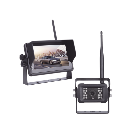 EP175J Sistema Profesional Inalámbrico de Cámara de Reversa Infrarroja y Monitor Touch de 7 para Vehículos de Trabajo y Montacargas