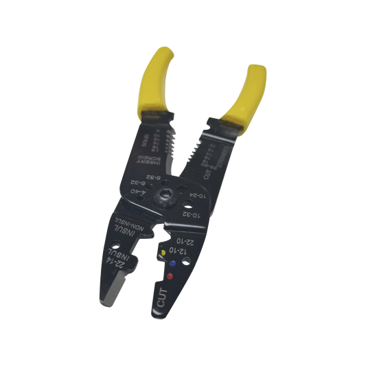 EP204B - Pinza Cortacables / Pelacables 10 a 22 AWG con Plegador de Conectores.