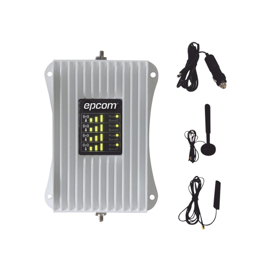 EP-AM23-4GV2 - KIT Amplificador de Señal Celular Para Vehículo/ Soporta y Mejora la Señal Celular 5G, 4G LTE/ Múltiples Operadores, usuarios y dispositivos/ Ideal para Vehículo tipo Camioneta, Pick up o Sedán.