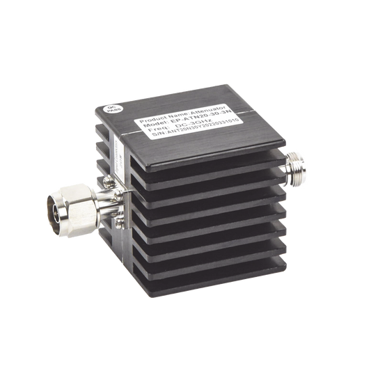 EP-ATN-2030-3N - Atenuador en Línea de 30 dB, 20 Watt Máx. CD-3 GHz, Interiores, N Macho-Hembra.