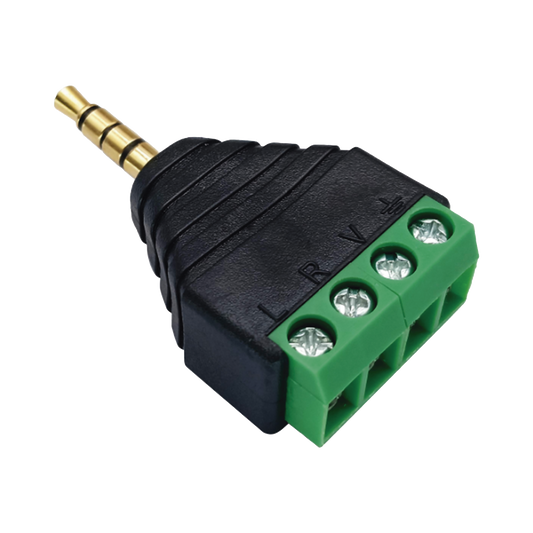 EP-CON311 - Conector de audio de 3.5mm macho a terminal de tornillo de 4 pines