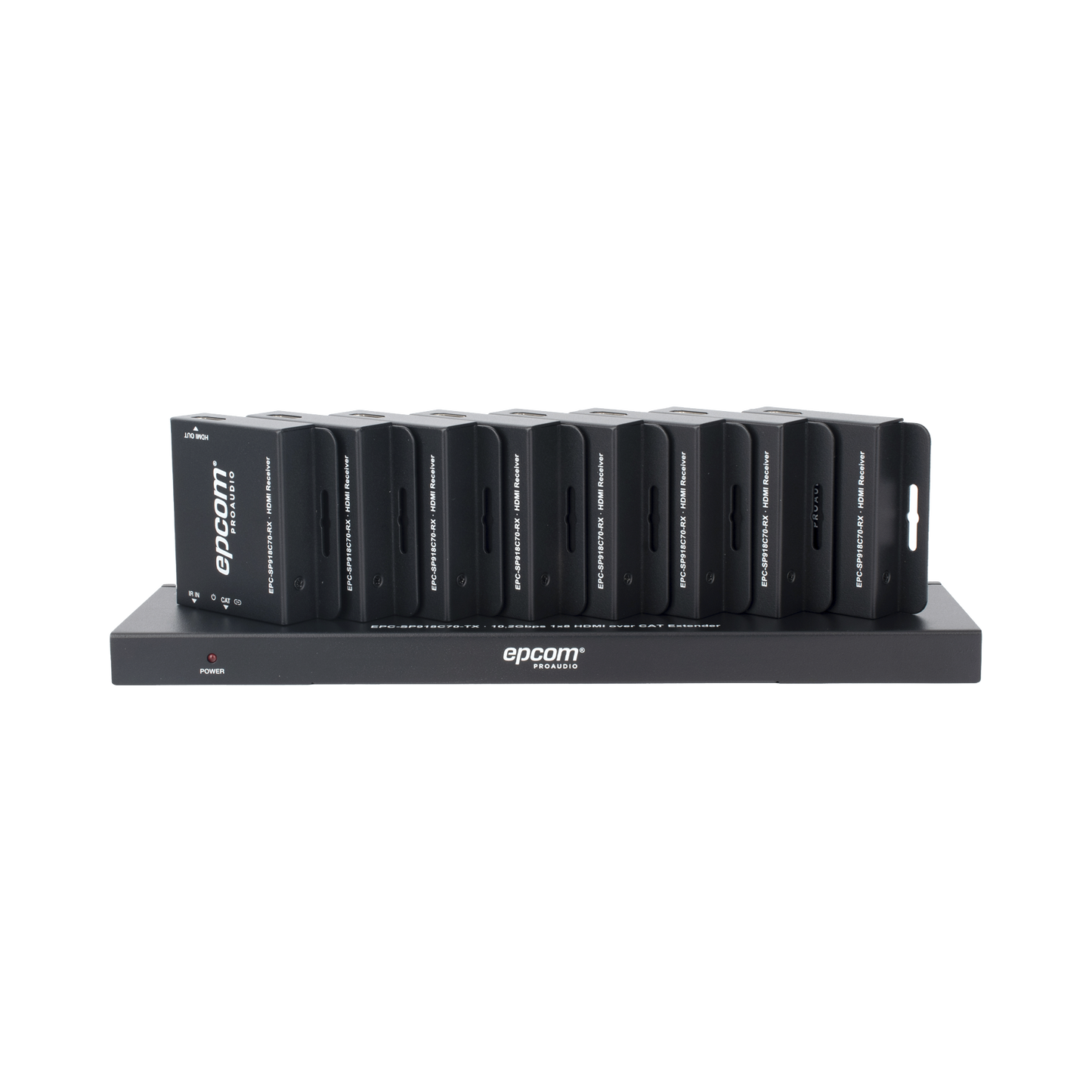 EPC-SP918C70 - Splitter HDMI 1x8 | Extensor HDMI | 4K@30Hz 40m | 1080p@60Hz 70m | Función PoC |  4:4:4