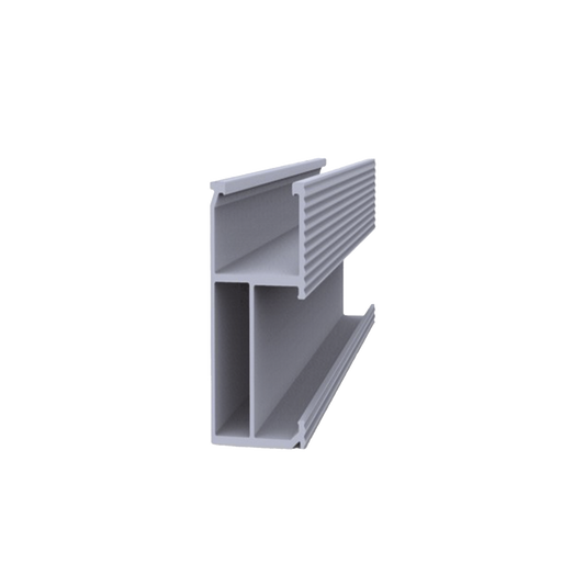 EPLSR84050 - Riel 8 para montaje de módulos fotovoltaicos de aluminio anodizado de 4050mm.