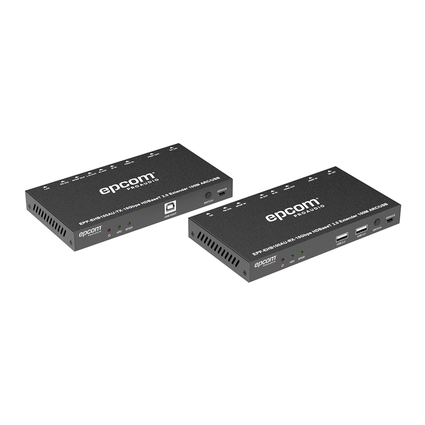 EPP-EHB100AU Kit Extensor HDMI | 4K2K@60HZ | HDR 4:4:4 | HDBaseT | 100M | Salida de Audio | HDCP 2.2 | IR Bidireccional | Admite la función USB KVM