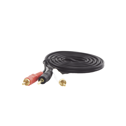 EP-RCA35 - Convertidor 3.5mm Estéreo a 2 RCA Macho 1.83m | para Aplicaciones de Audio | Compatible con Amplificadores VSSL y Epcom ProAudio
